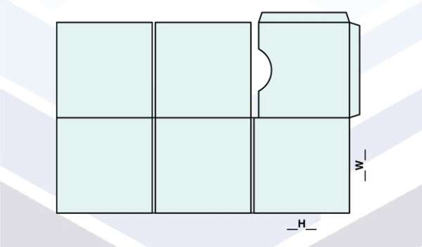 SIX PANEL CD JACKET BOX TEMPLATE