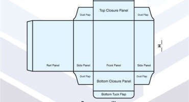 STRAIGHT TUCK END COVER BOX TEMPLATE
