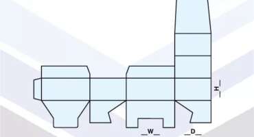Custom 1-2-3 Bottom Display Lid Box Template