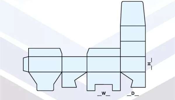 Custom 1-2-3 Bottom Display Lid Box Template