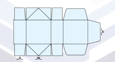 Custom 4-Corner Box Tray Tuck Top Template
