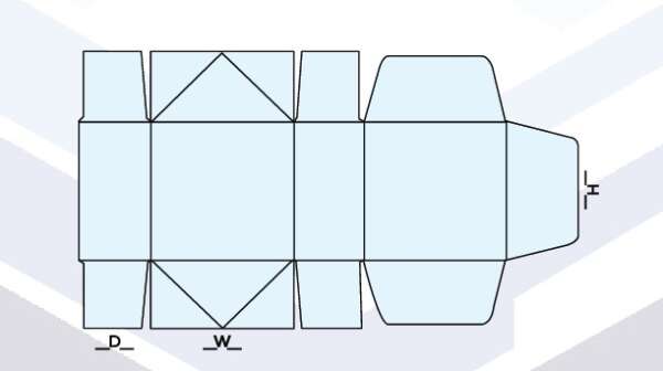 Custom 4-Corner Box Tray Tuck Top Template