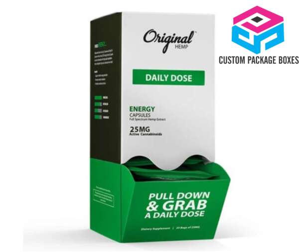 Die-Cut Custom CBD Capsule Boxes