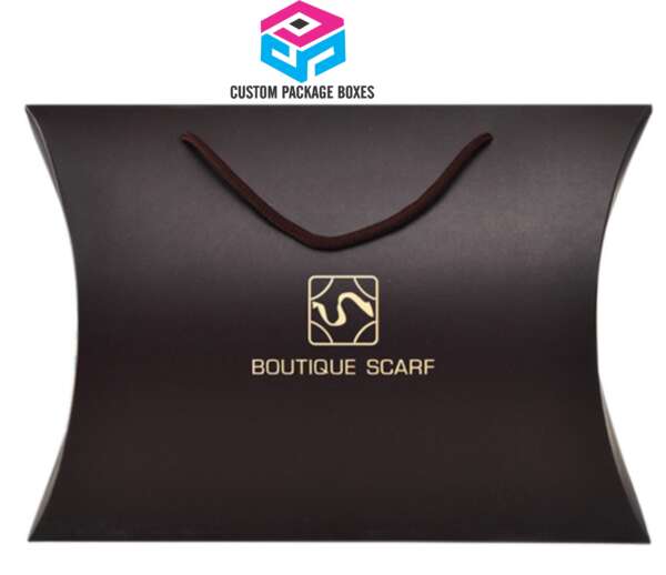 Printed Custom Pillow Boxes with Ribbon