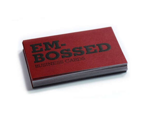 Full Color Printed Custom Embossed Business Cards