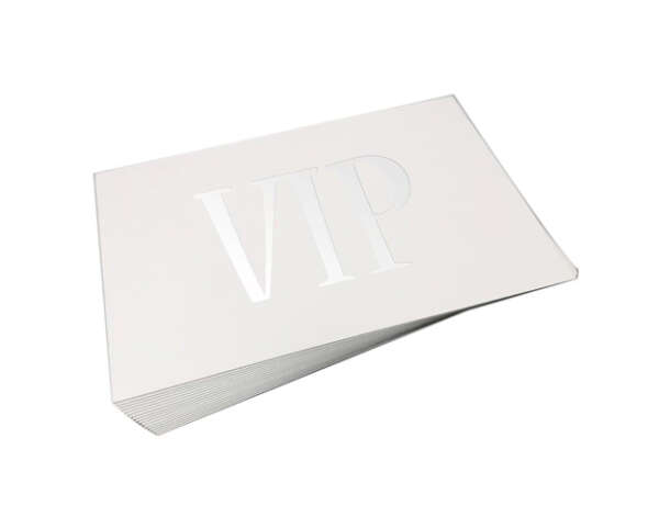 White Custom Embossed Business Cards