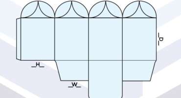 Custom Flower Shaped Top Closure Box Template