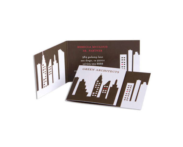 DIE-cut CUSTOM FOLDED BUSINESS CARDS