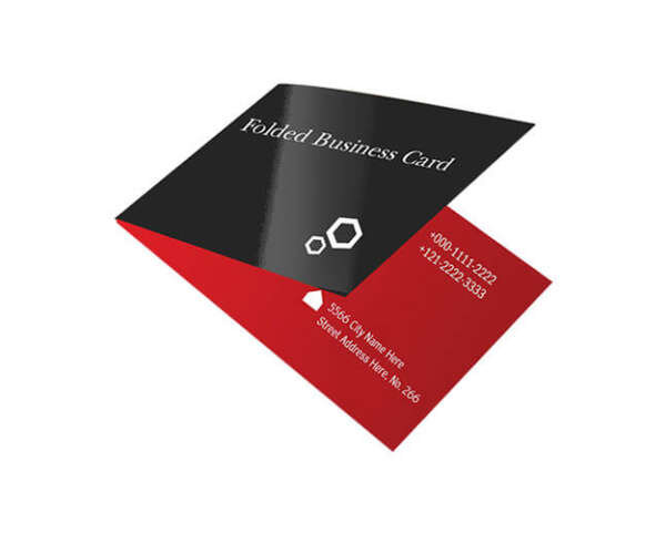 FULL COLOR CUSTOM FOLDED BUSINESS CARDS