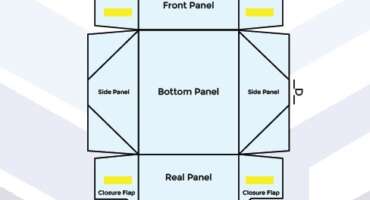 Custom Four Corner Tray Box Template