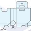 HANDLE BAG SHAPE BOXES TEMPLATE
