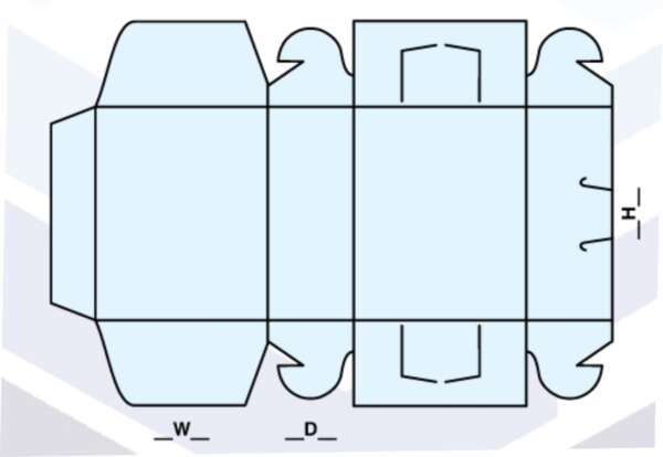 Side Lock Six Corner Box Template