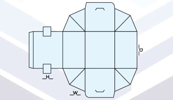 TUCK WITH DUST FLAP LOCK BOX TEMPLATE